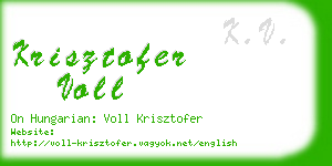 krisztofer voll business card